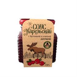 Соус Карельский лесной из брусники и клюквы с можжевельником 250г Мама Карелия - фото 20221