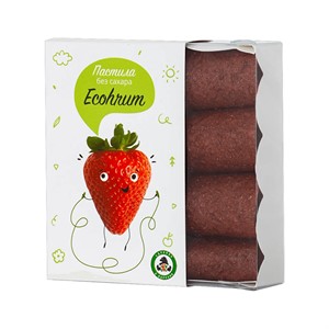 Пастила Eco hrum без сахара, клубника 40 грамм